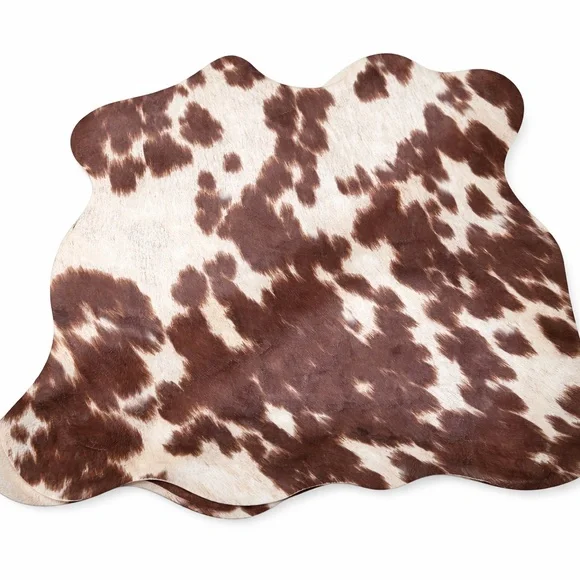 Handmade Faux Cowhide Placemats Set of 5 | Western Rustic Farmhouse Decor - Picture 2 of 5